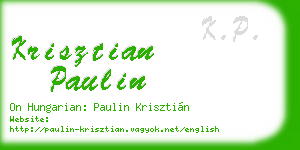 krisztian paulin business card